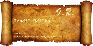 Izsó Réka névjegykártya