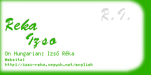 reka izso business card